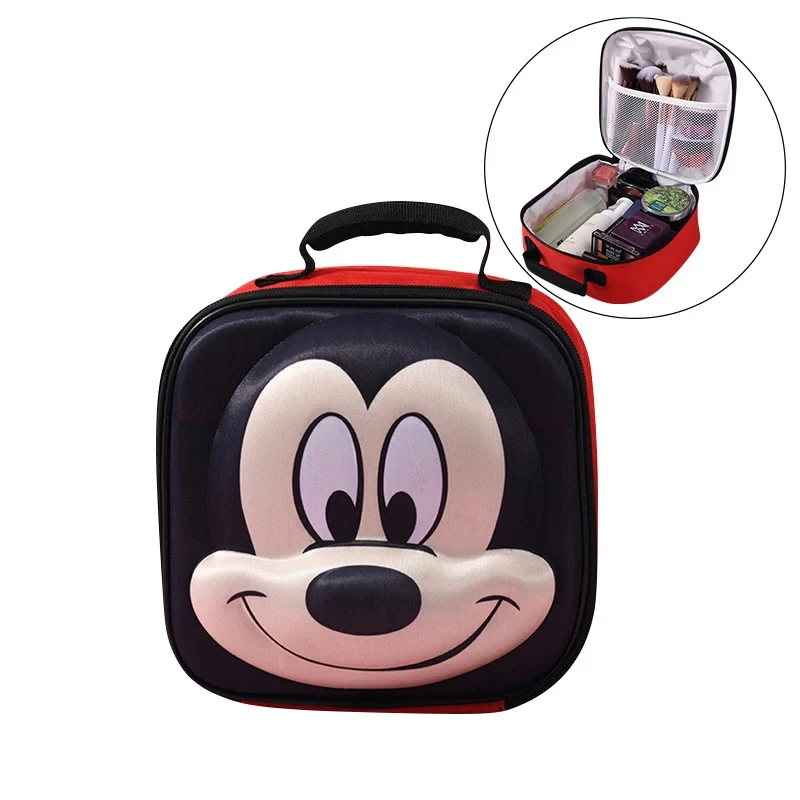 

Disney Mickey Mouse Makeup Bag for Wimen Portable Handbag Kawaii Cosmetic Bag for Travel Luxury Designer Purse