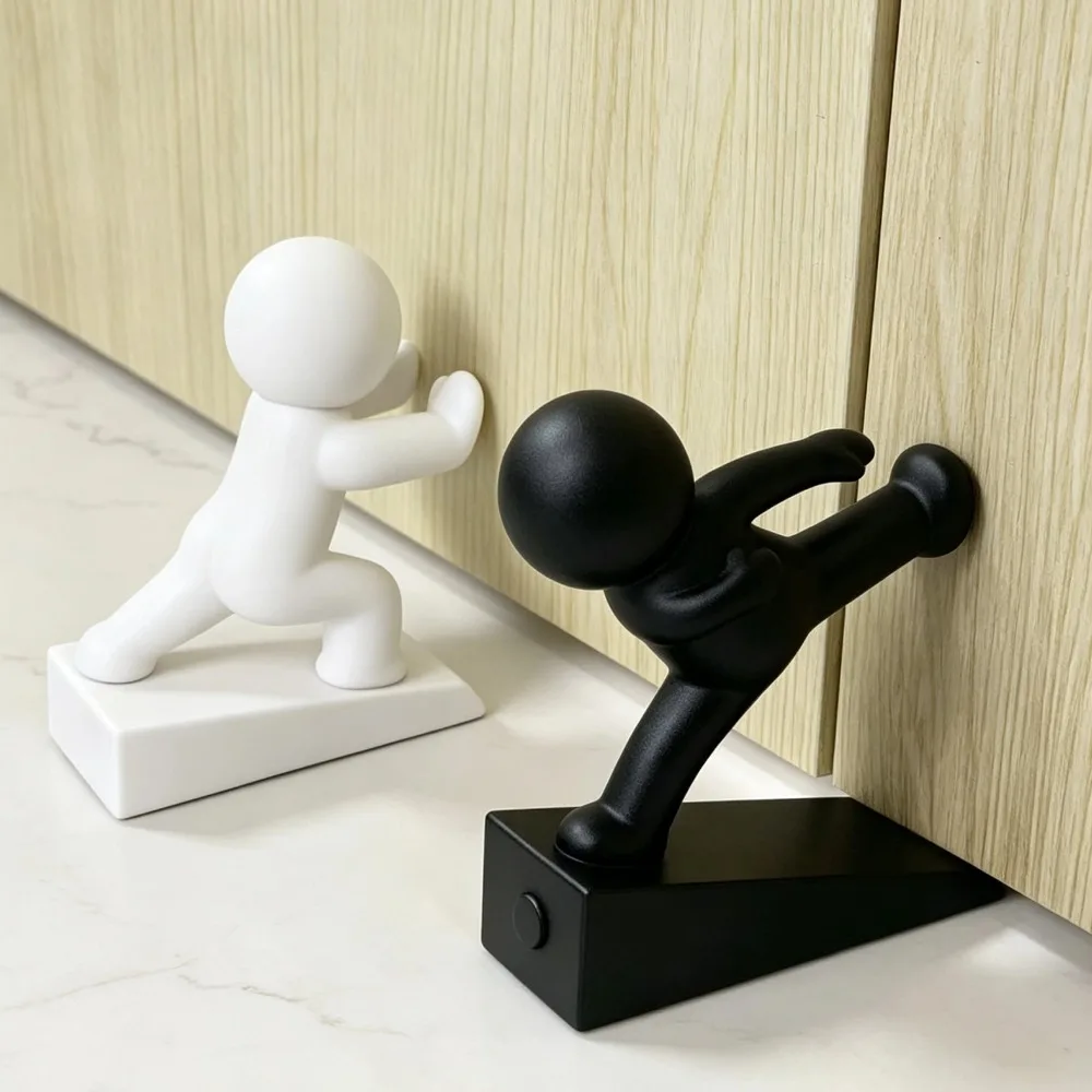 Creative Door Stopper Decorative Door Wedge Cute Human‑Shaped  Anti‑Slip Door Holder Movable Door Stopper For Home Office