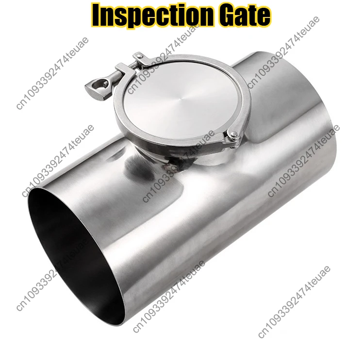 304 Stainless Steel Vertical Pipe Inspection Port Three-way Observation Maintenance Port DN100