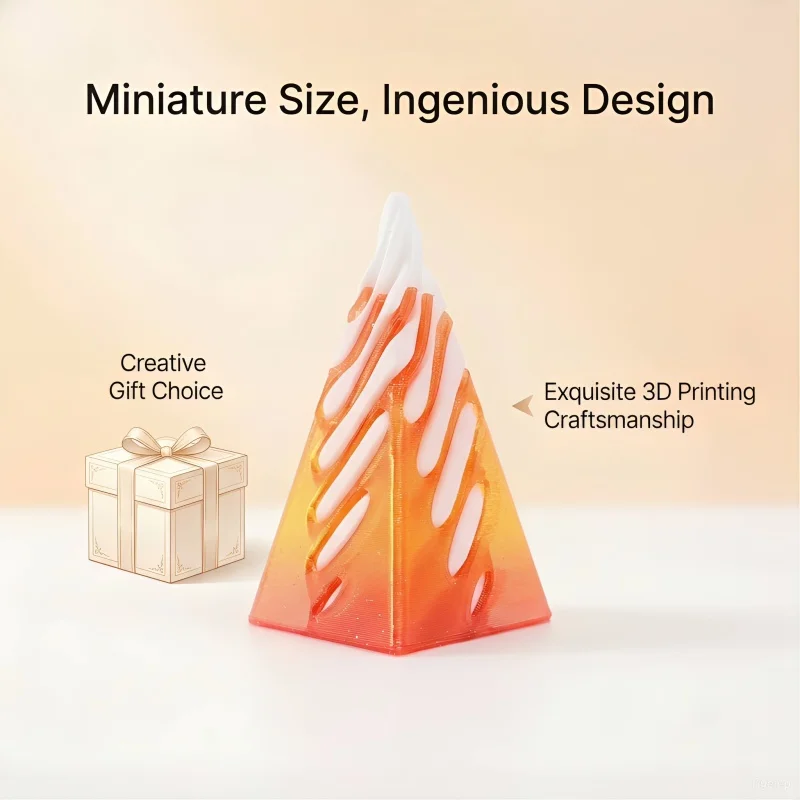 

novidades 2026 produtos Novelty 3D Printed Spiral Pyramid Toy Impossible Geometry Pyramid Desk Stress Relief Office Home Decor