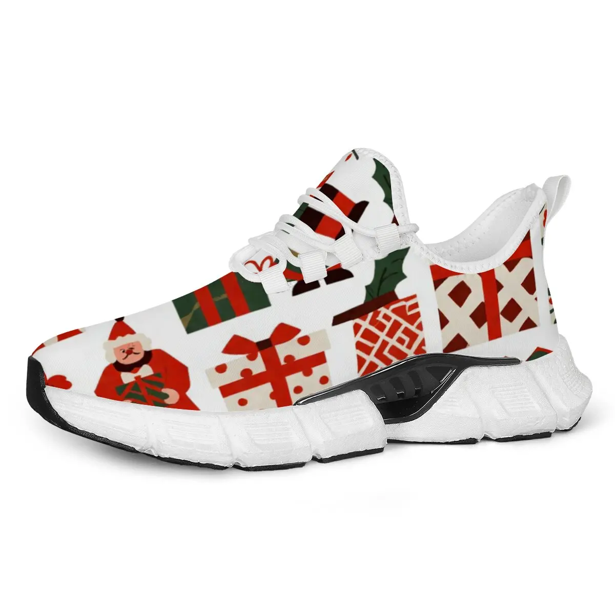 

Christmas Pattern Sneakers with Santa Claus Gifts Designs Mens Sneakers Training Walking Non Slip Comfortable Running Shoes