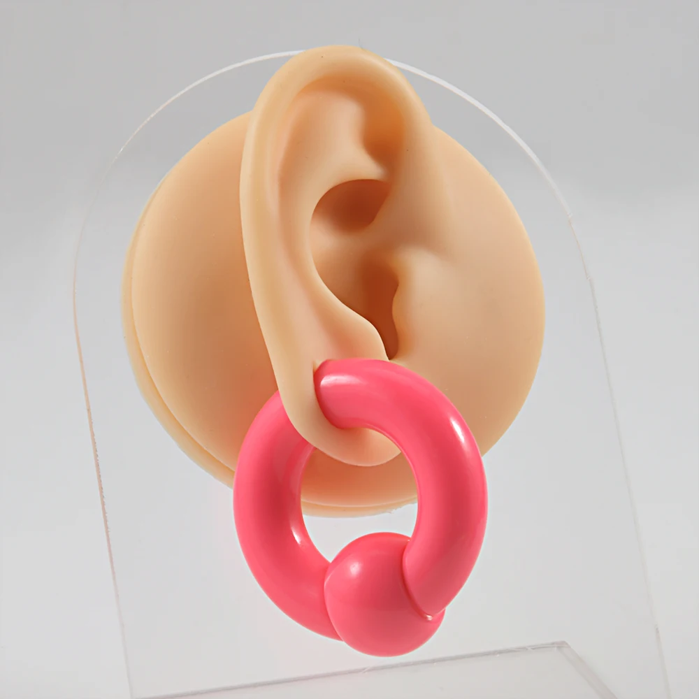 00G Acrylic Captive Bead Ring Ear Plug, Body Jewelry