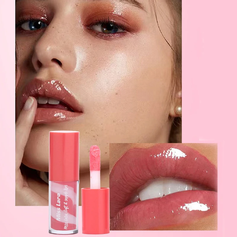 مجموعة ملمع شفاه حلزوني بلونين، مرطبة ومرطبة تدوم طويلاً لتعديل لون البشرة والإصلاح بشكل طبيعي