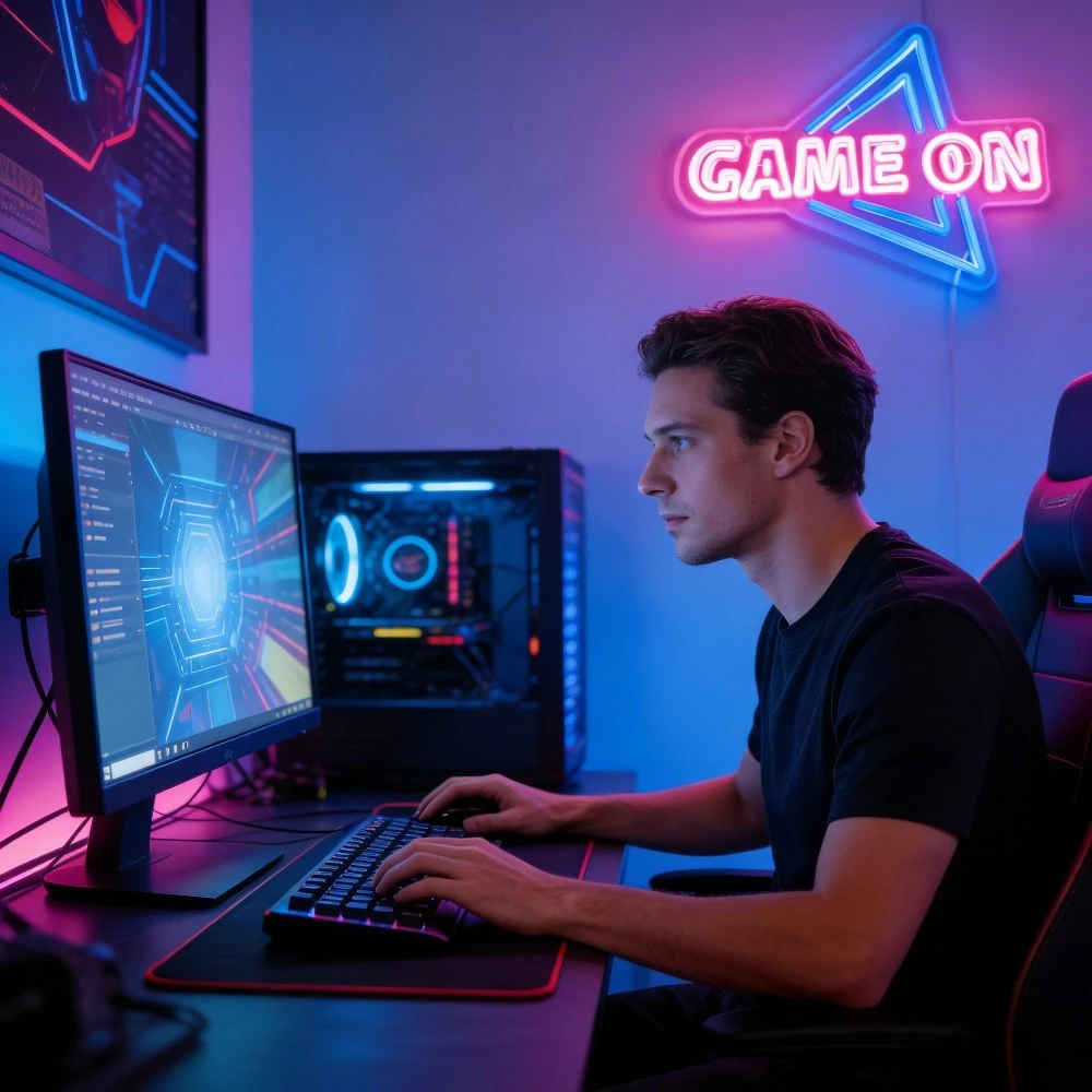 Enseigne néon LED USB à intens - Esports Gaming Setup avis et prix