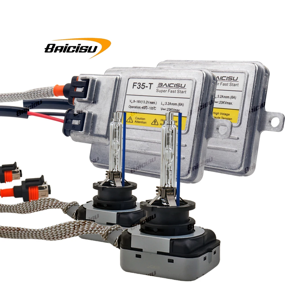 BAICISU 12V DLT 35W Xenon D1S D2S D2R 6000K 4300K 8000K10000K Ballast HID Xenon Headlight Kit Car Light Bulb Kit car accessories