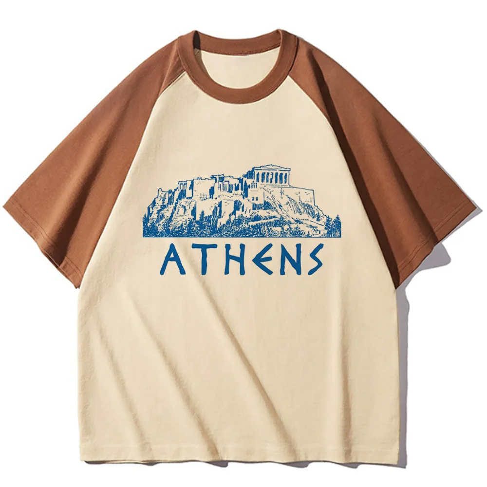 Greece t-shirts women Japanese Tee female 2000s Japanese graphic clothes