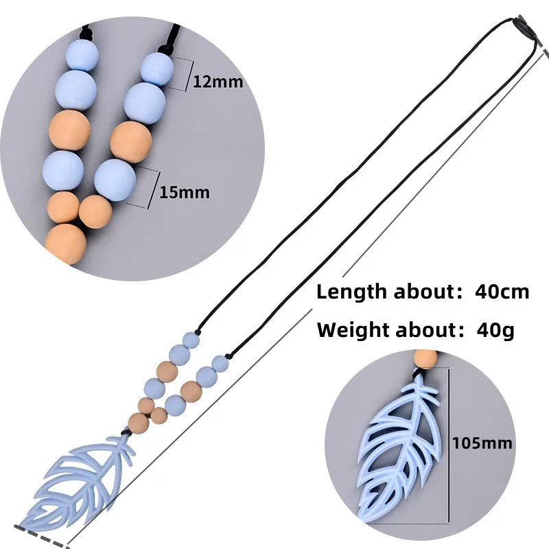 1 قطعة سيليكون هوة سلسلة يترك شكل سيليكون الطفل عضاضة قلادة BPA الحرة الرضع التمريض التسنين مضغ لعبة المعلقات