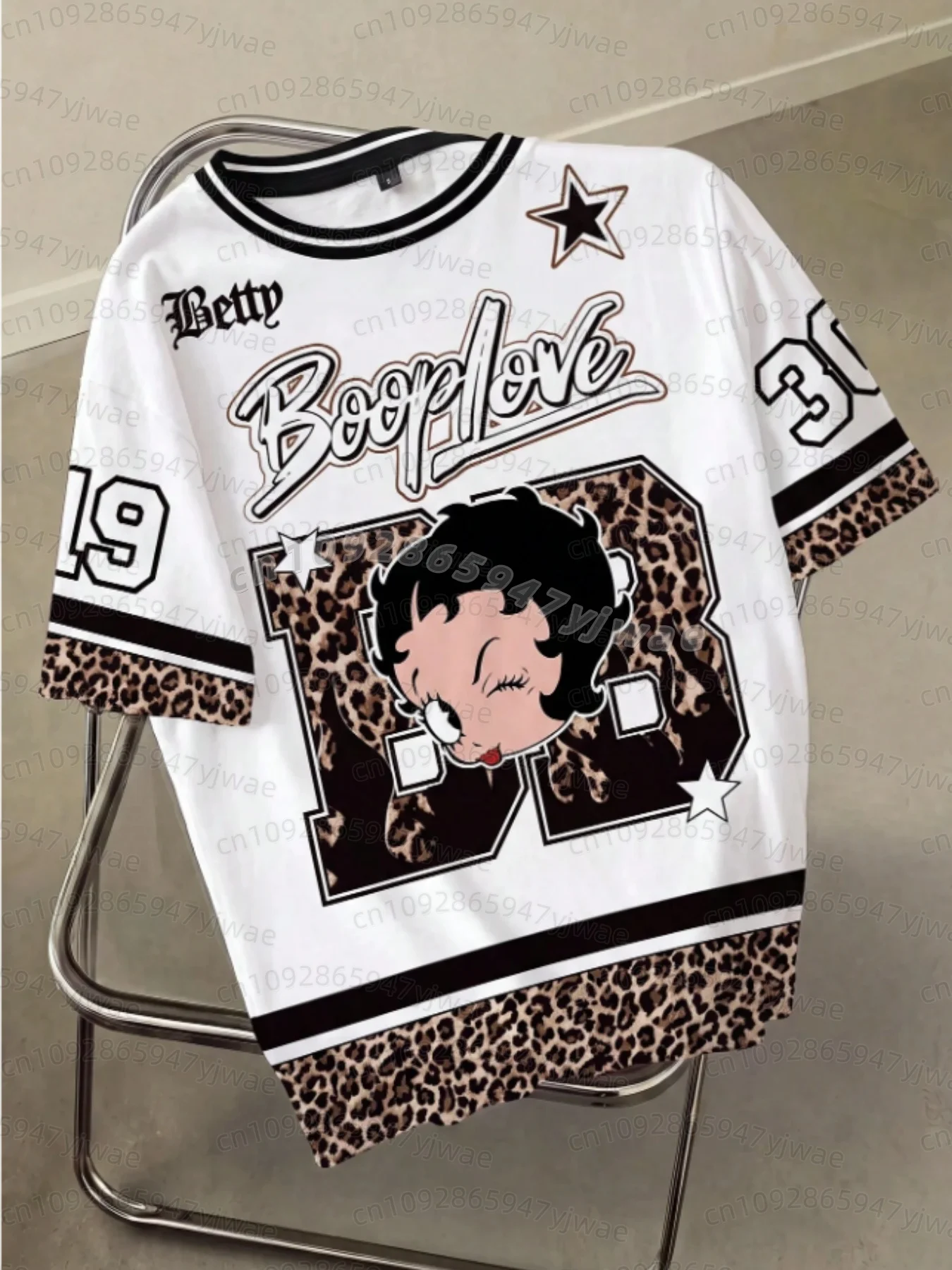 2026 SOMMER Cartoon Betty Boop Print Herren Damen Kurzarm T-Shirt Lässiger 3D-Druck Sommer MÄNNER FRAUEN Sport Tops T-Shirt Tee – Detail 7
