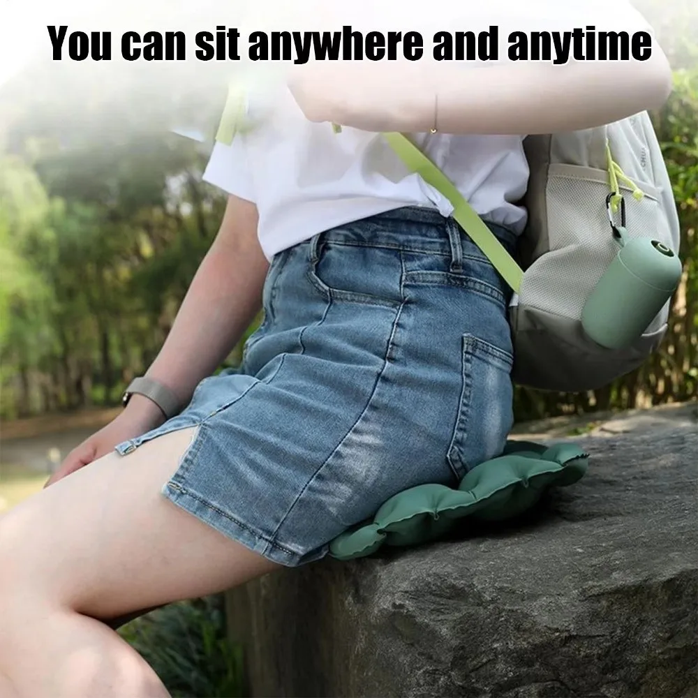 Portable Inflatable Seat Cushion Comfortable with Storage Case Inflatable Mattress Lightweight Sitting Mat Home Offices