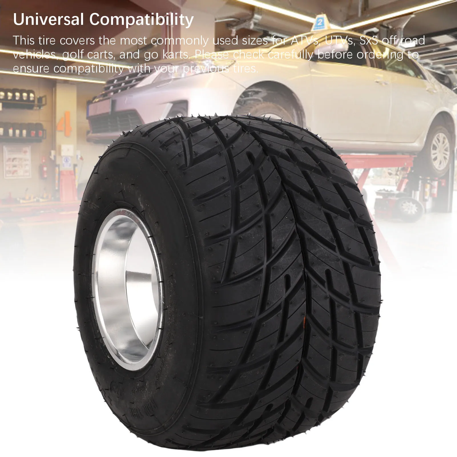 Go Kart Tubeless Tire with Wheel 11x7.10-5 4PR Rear Wheel Rim Tyre Assembly Low  for ATV UTV SxS Side By Side  Cart