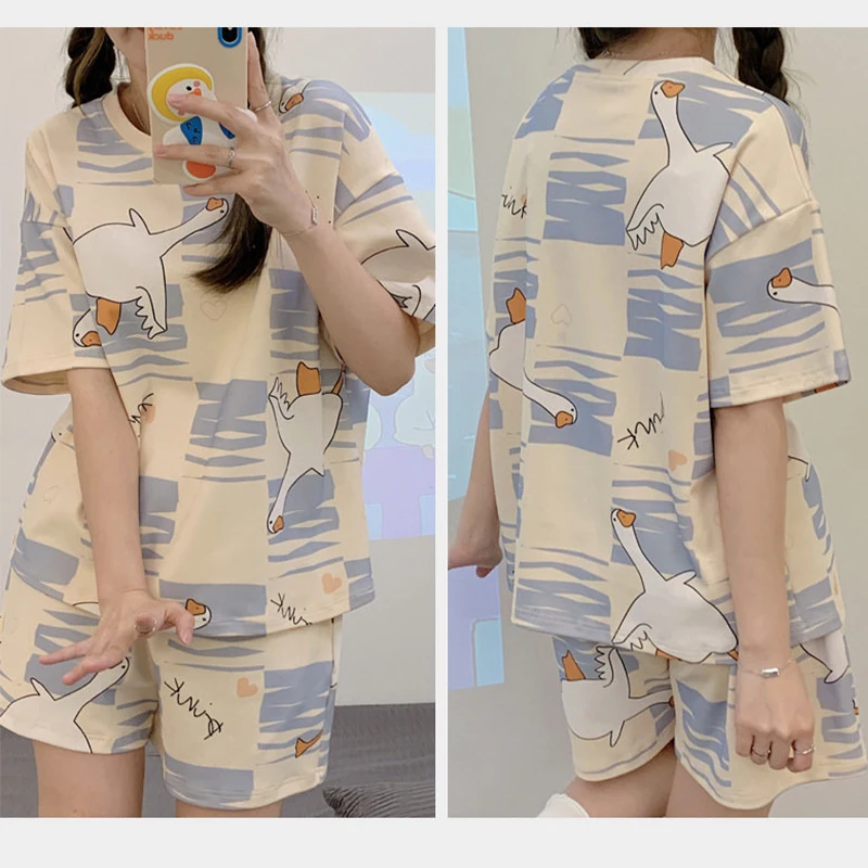 Sleepwear Set Women Short Pajamas for Women Women's Summer Pajamas Pajama Sets Pijama Woman Home Wear Panties Sleep Lounge image 5