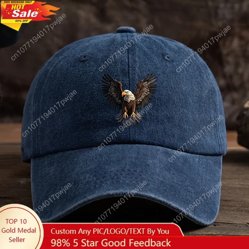 

Men's fashionable eagle pattern baseball cap, multi-functional outdoor hip-hop style hat