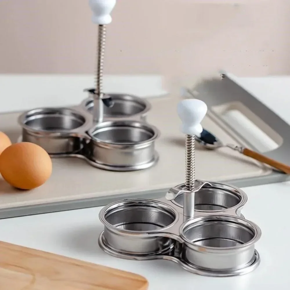 Stainless Steel Poached Egg Maker Egg Pan Cooker Poacher Non-Stick Eggs Cup Steaming Cooking Tool Kitchen Gadgets New