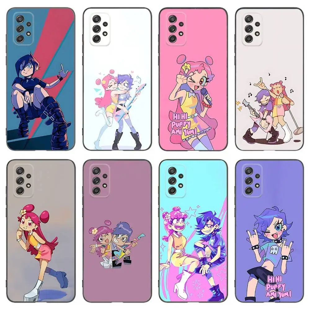 

Hi Hi Puffy AmiYumi Phone Case For Samsung Galaxy A 91,80,73,72,53,52,51,22,5G,Plus,J,Note Soft Black Cover