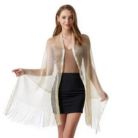 Women Sun Protection Shawl Lady Hollow Out Summer Bikini Scarf Tassel Solid Color Muslim Headscarf Holiday Breathable Beach Wrap