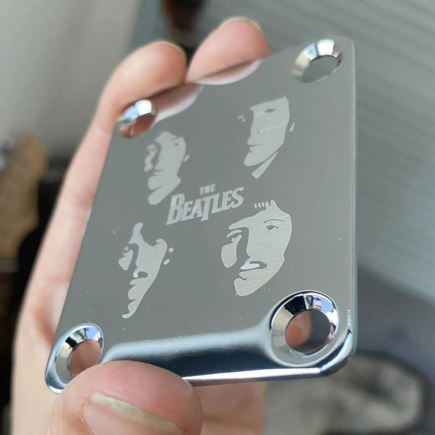 New Chrome Guitar Neck plates custom shop