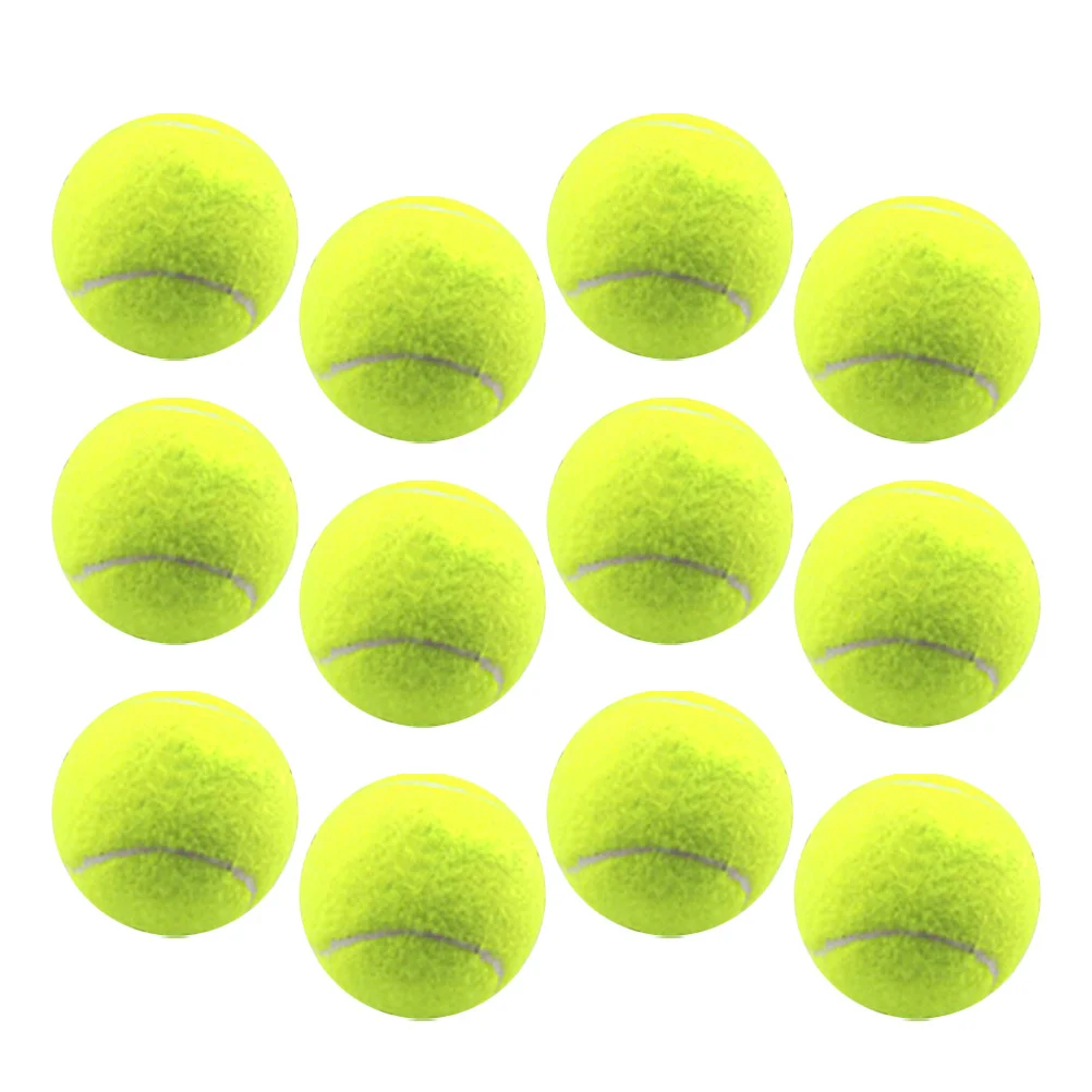 

12Pcs Training Tennis Balls Enhanced Durability Exquisite Craftsmanship for Outdoor Sports Practice Reliable Landing Control