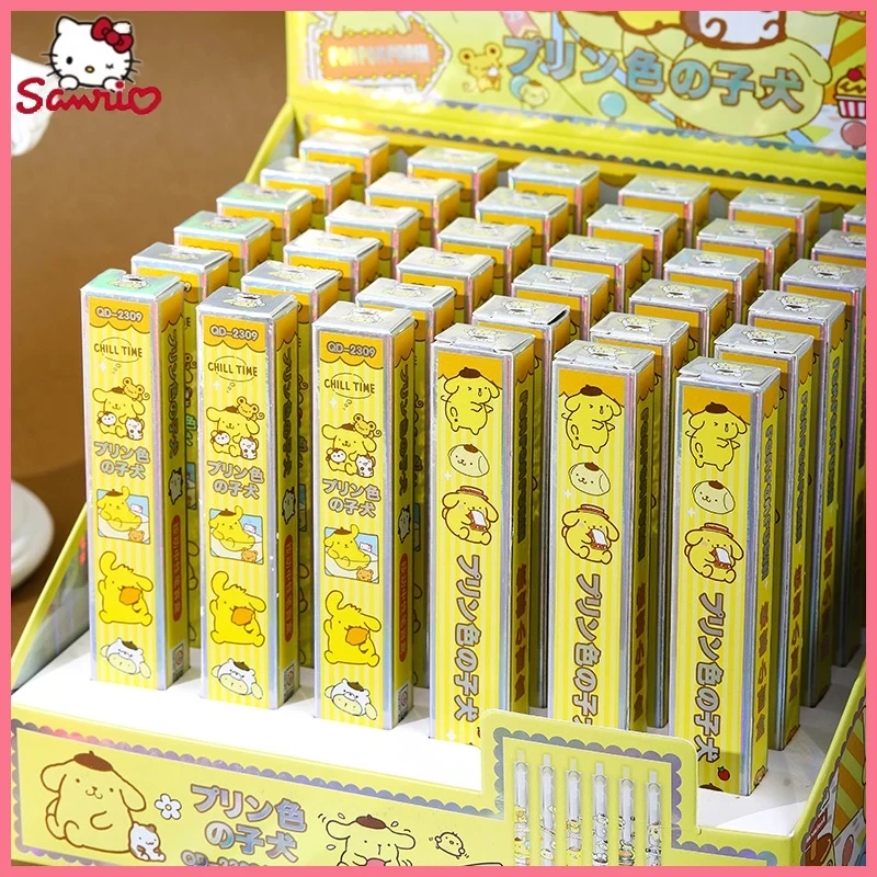 18/36 stücke Sanrio Gel Pen Pompo mpruin Press Pen Kawaii Briefpapier Schüler lernen Werkzeug 0,5