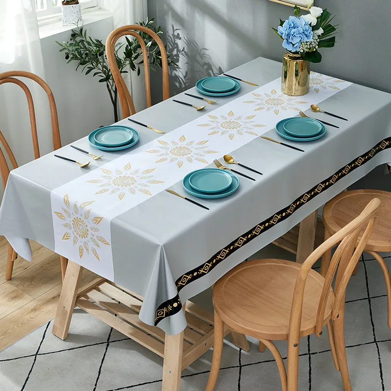 Fashionable And Simple Style Rectangular Tablecloth Kitchen Restaurant Decoration Table Waterproof Tablecloth