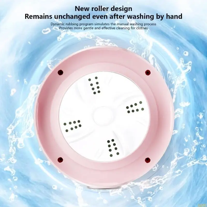 A0NC Mini lavatrice ricaricabile senza fili per pulizia della biancheria intima dei vestiti del bambino