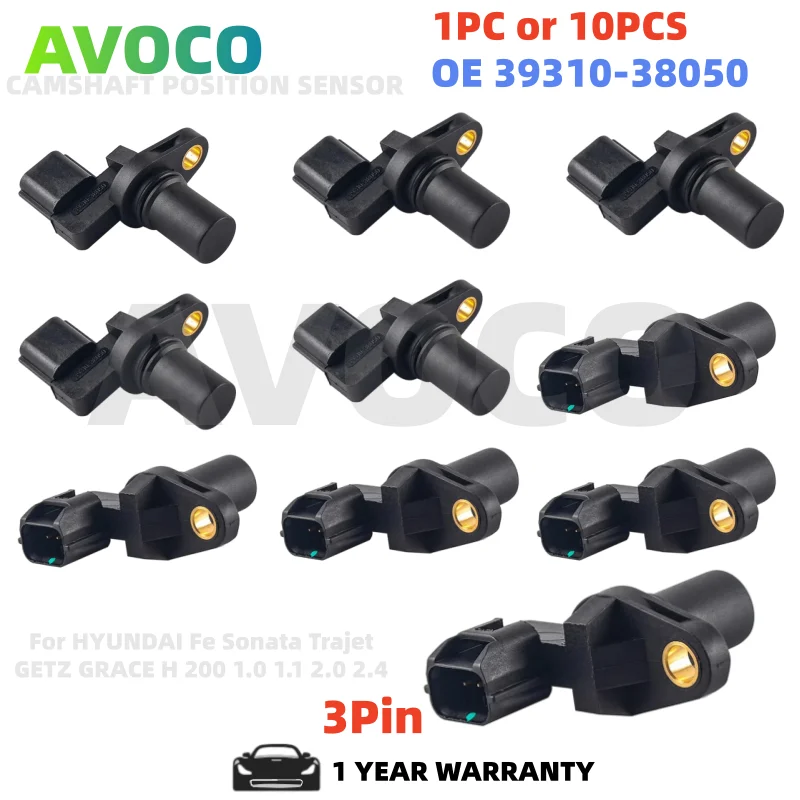 1P/10PCS Camshaft Position Sensor Connector For HYUNDAI Atos Santa Fe Sonata Trajet GETZ GRACE H 200 1.0 1.1 2.0 2.4 39310-38050