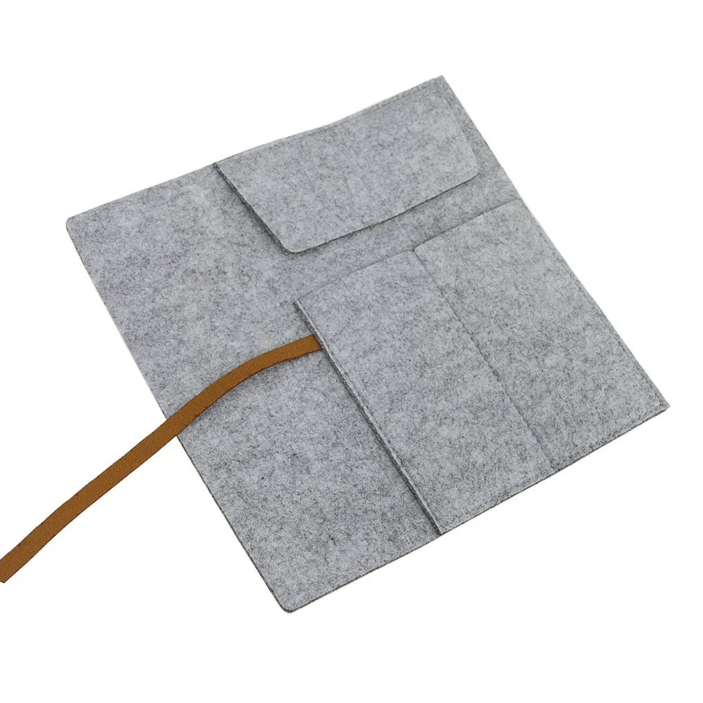 

2pcs Roll Up Felt Pencil Holder Pen Case Organizers School Stationary Supplies Pouch Storage Bag Foldable Wrap Case Bag