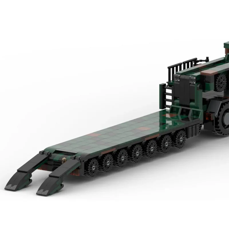 

MOC-183424 New Classic Military Cargo Trailer Building Block Model, 967 Parts, Birthday Building Block Toy for Boys and Children