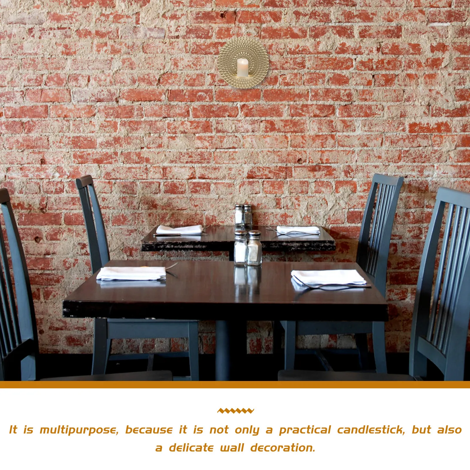 Candelabro de Hierro para Montar en la Pared con Diseño Elegante para Decoración del Hogar, Bar o Restaurante, Soporte para Candelabros de Pared