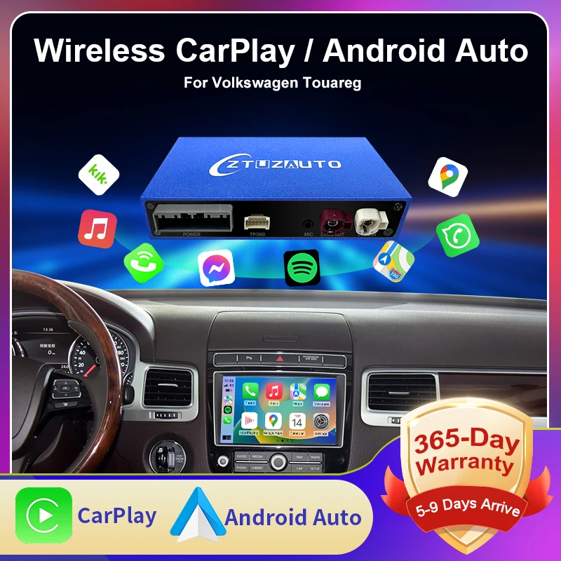 اللاسلكية Carplay أندرويد السيارات ل Volkswagen 3G طوارق RNS850 2011-2015 مرآة وحدة ربط AirPlay تسجيل اكسسوارات السيارات اللعب