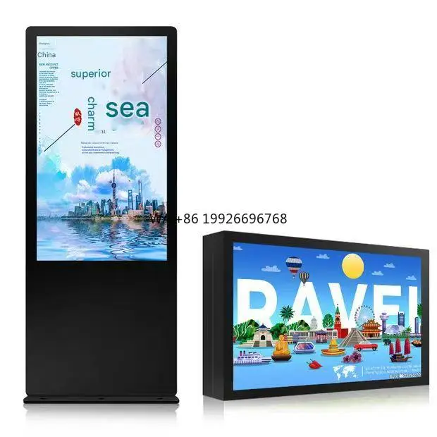 

32-110-дюймовый водонепроницаемый уличный цифровой дисплей, высокая яркость, ЖК-дисплей, рекламный экран, уличный для IP66