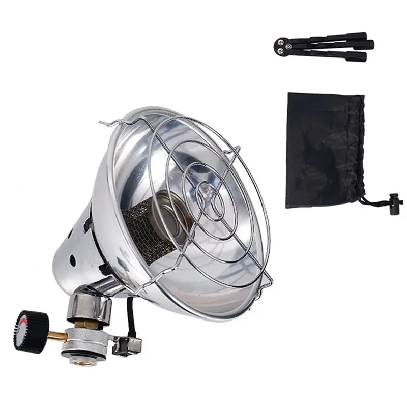 

HOTB72A Mini Gas Heater Outdoor Portable Heater With Protective Net Adjustable Fire Control Valve, And Foldable Base