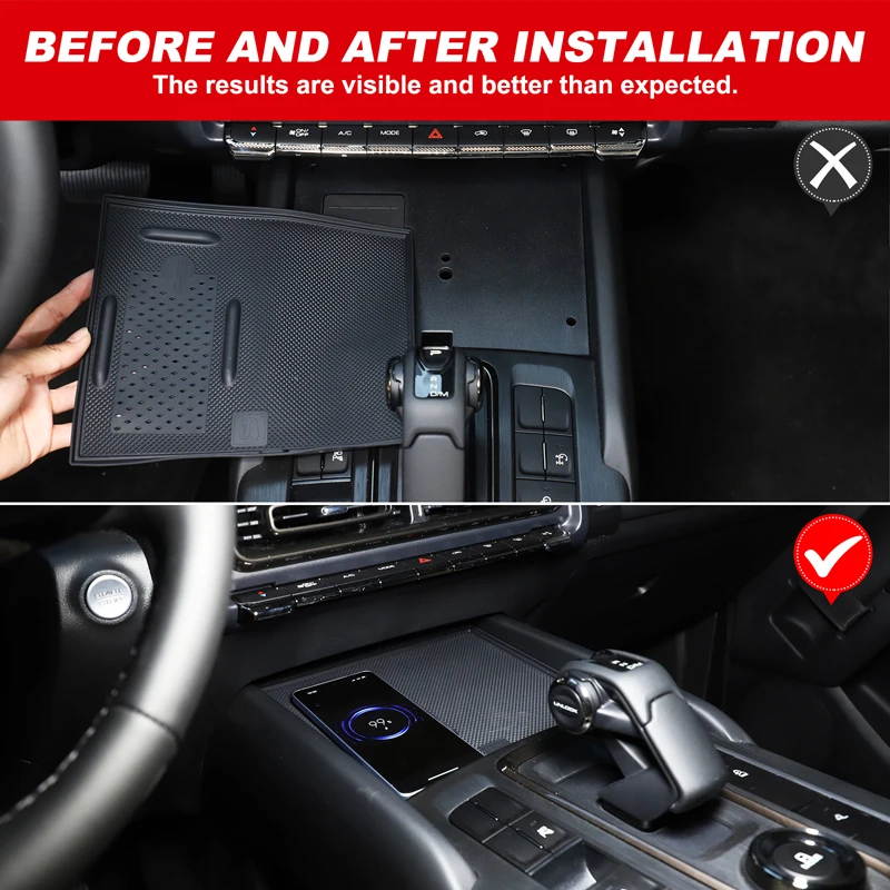 

Для 24+ моделей Haval H9, защитная накладка для беспроводной зарядки с центральным управлением, силиконовый ящик для хранения автомобиля, аксессуары для интерьера