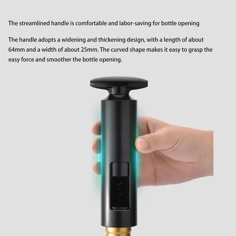 Electric Wine Opener Rechargeable Automatic Corkscrew Creative Wine Bottle Opener with USB Charging Cable Suit for Home Use