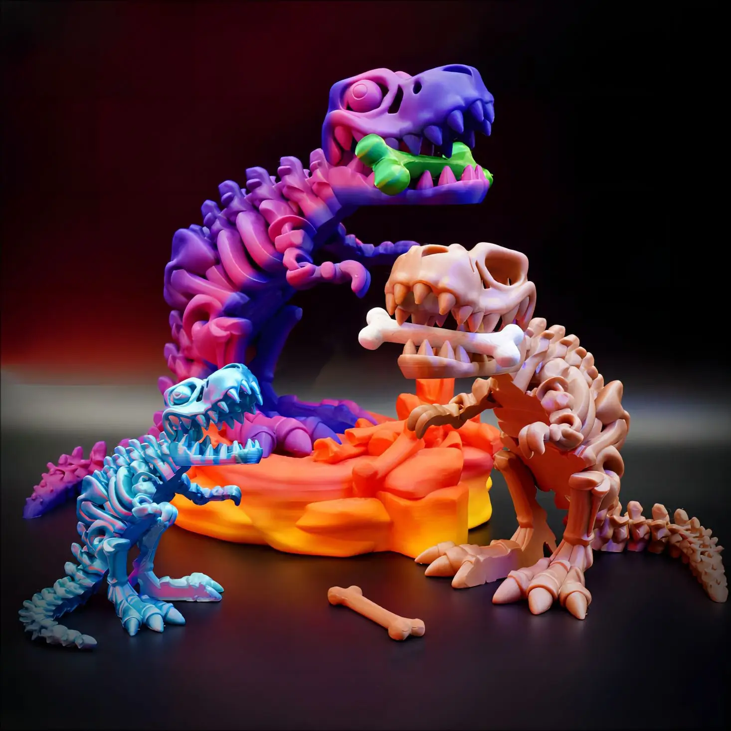 New 3D Printed Tyrannosaurus Full Body Joints That Can Move Home Furnishings and Decorations Are Worth Collecting Creative Toys