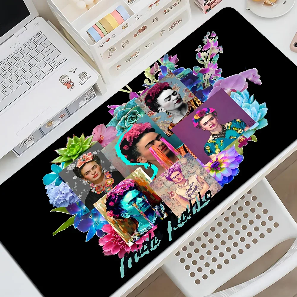 F-Frida K-Kahlo Non-slip Lockedge PC Gaming Mouse Pad Gamer Desk Mats Keyboard Pad Mause Pad Muismat for PC Mouse Carpet