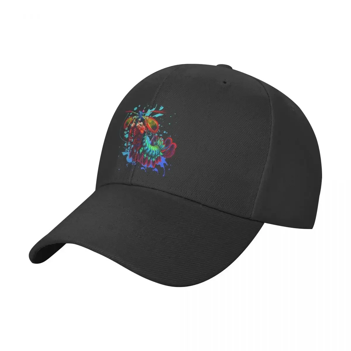 Rainbow Peacock Mantis Shrimp Blue Splash Baseball Cap Ball Cap Hat Man Luxury Hip Hop Men's Women's