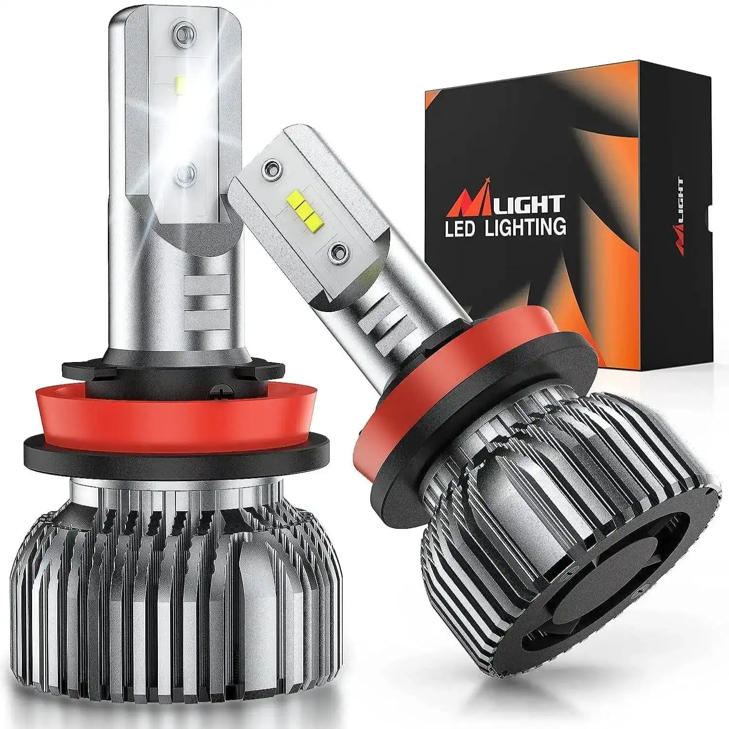 

H11/H9/H8 LED Headlight Bulbs E20 Series 50W 10000LM 6000K IP67 | 2 BULBS
