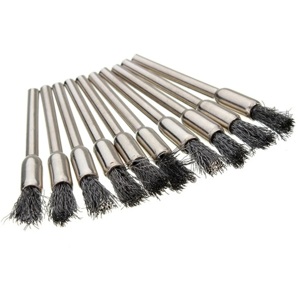 金属ブラシ付き研磨キット,ドレメル回転工具,10個,研磨ブラシ