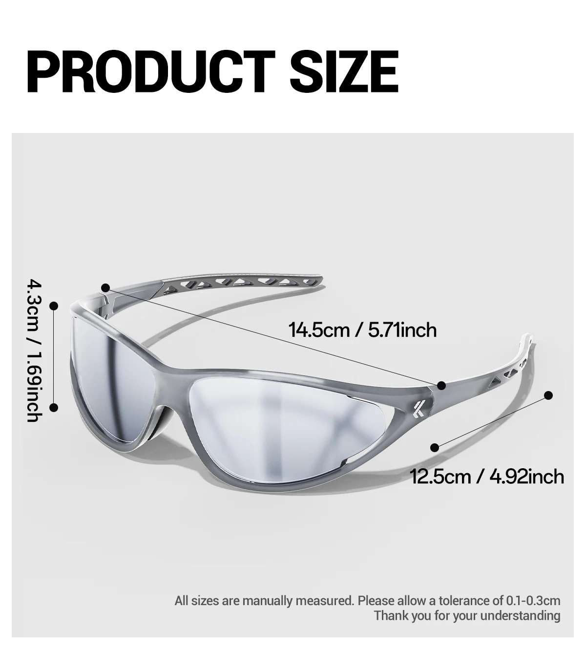 Kapvoe Neue Wander-Sonnenbrille Camping Mode-Sonnenbrille für Männer Photochrome Fahrradbrille MTB-Bike-Brille Angelbrille Sportbrille – Detail 24