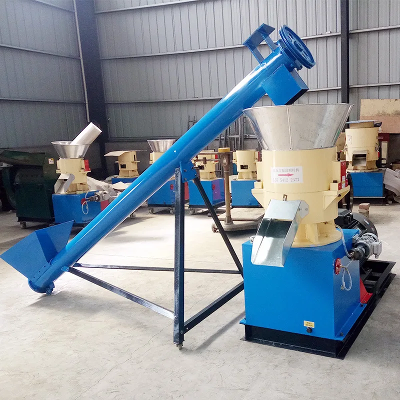 Mini 7.5 Kw 450 500 Kg Compressed Wood Burning Burner Compressor Chip Pelletizer Pellet Compactor Machine