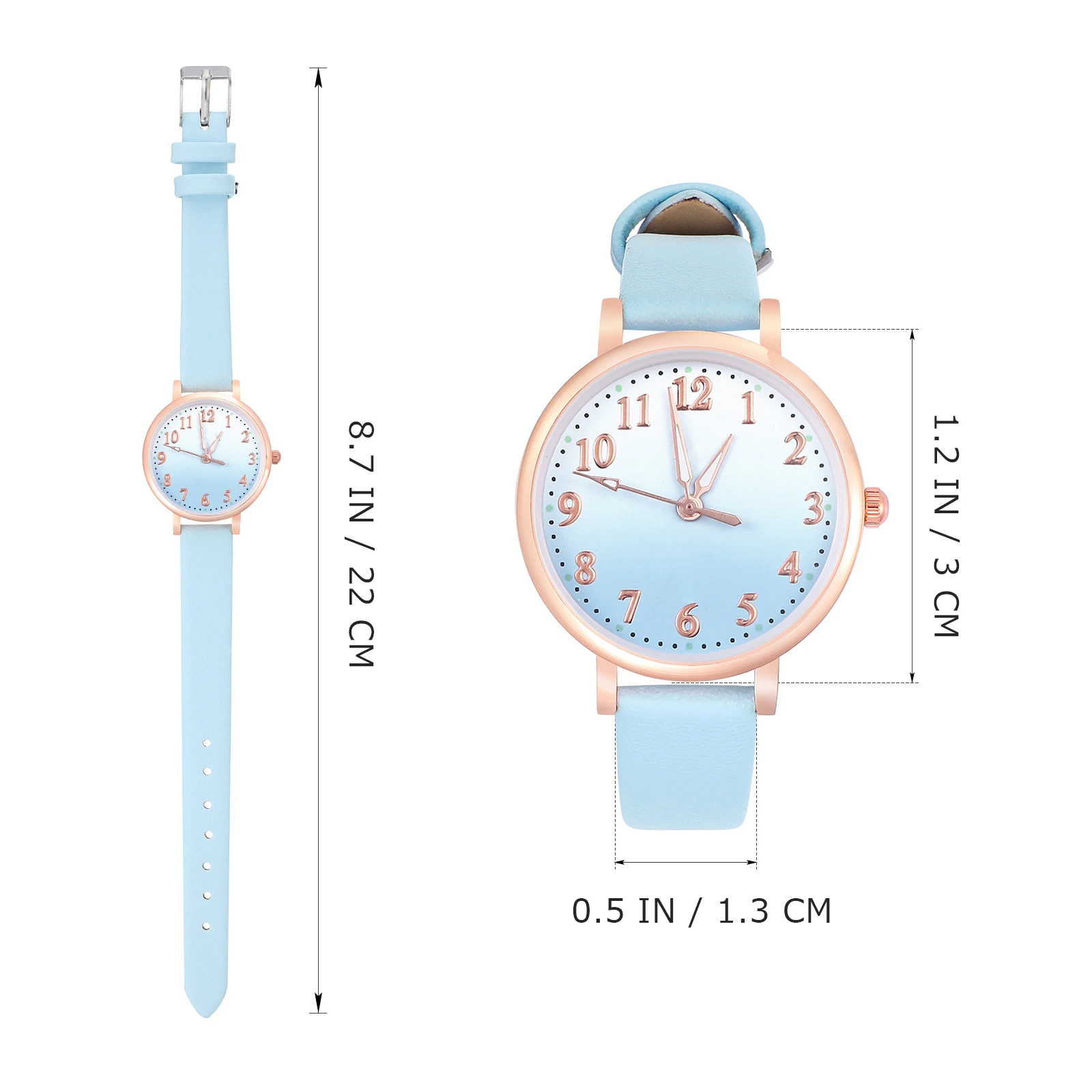 Children Luminous Watches Kids Analog Quartz Watch Blue Strap R om Letters Eco Friendly Durable Precise Timekeeping Gift