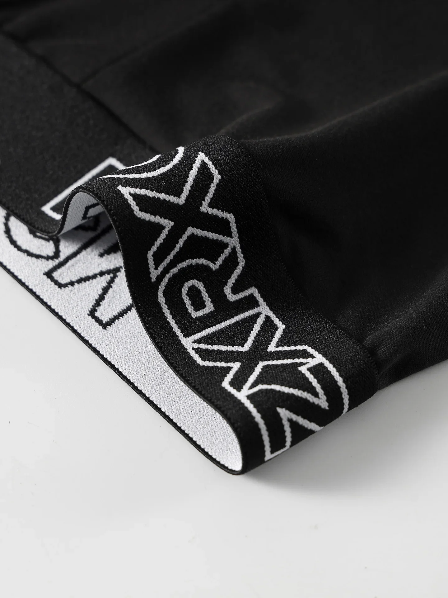 4PCS Men's black and Gray basic style flat-angle underwear with a letter waist, comfortable and breathable men's underwear