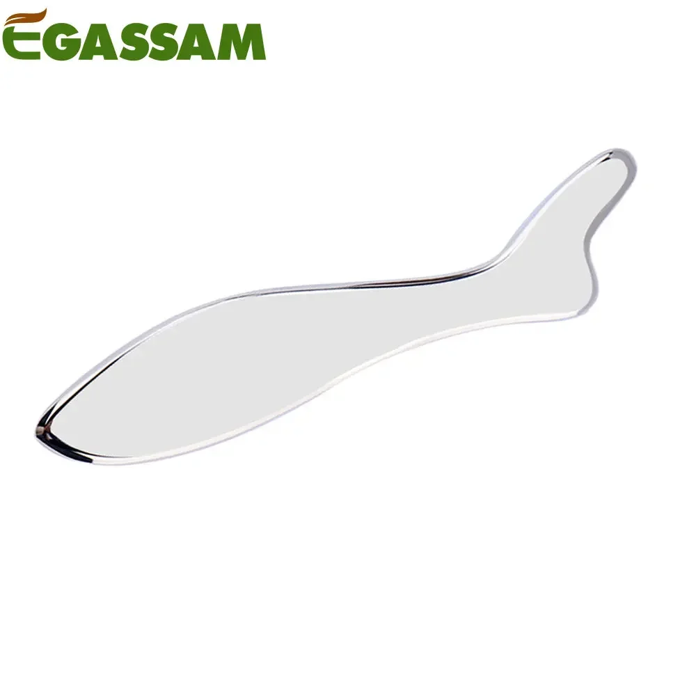 

EGASSAM 1Pcs Stainless Steel Gua Sha Scraping Massage Tool - Help Relieve Sore Muscles Great Soft Tissue Mobilization Tool