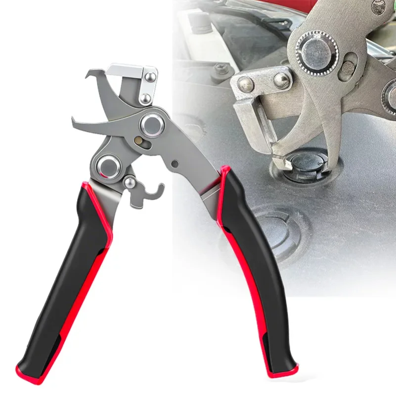 Car Clip Pliers Stainless Steel Automotive Snap Pliers Fastener Remover for Mechanics DIY Garage Workshop Users