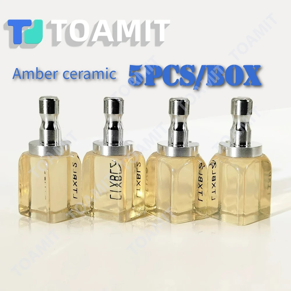 

Блоки из биомиметического дисиликата лития Amber, высокая прозрачность и прочность для виниров с минимальной обработкой и передней эстетики, 5 шт./упаковка