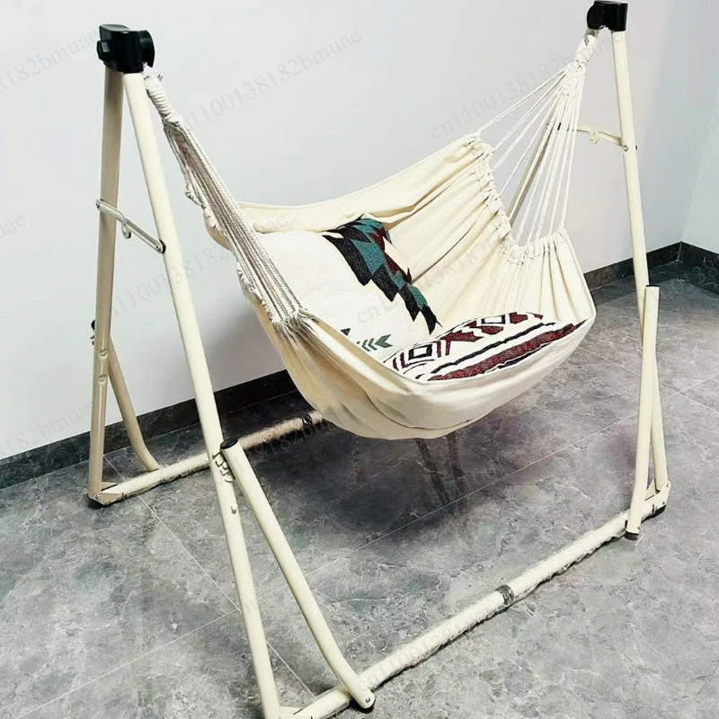 Folding Floor Swing Bracket Hammock, Hanging Chair, Household Portable Outdoor Indoor