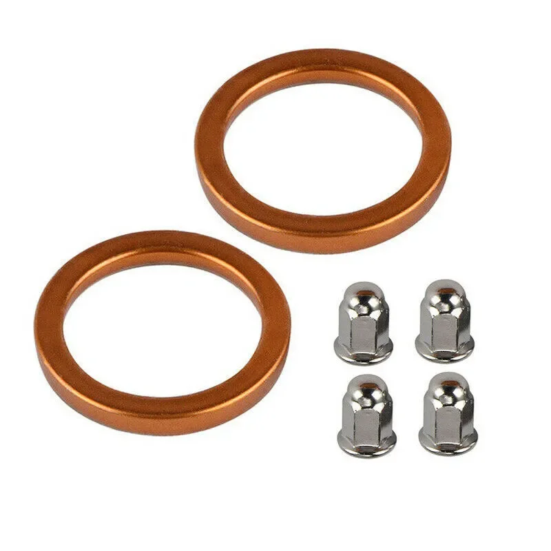 

18291-MN5-650 Exhaust Gaskets 4pcs kit Accessries For Honda CB500 550 VF500 700 750 M6 Acorn Nuts Parts Replacement