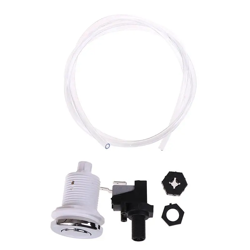 16A 250V Push Air Button Switch Food Waste Disposal Bathtub Massage Chair Self-Lock Switches