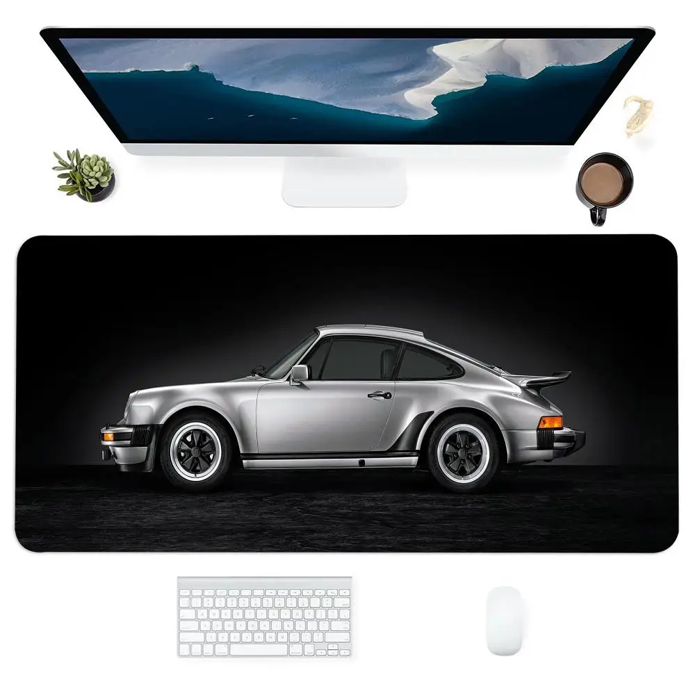 

Cool sports white car Extended Pads Mouse Pad Large Gaming Non-slip Desk Accessory Aesthetic Laptop Tablet Mat Mini PC Playmat