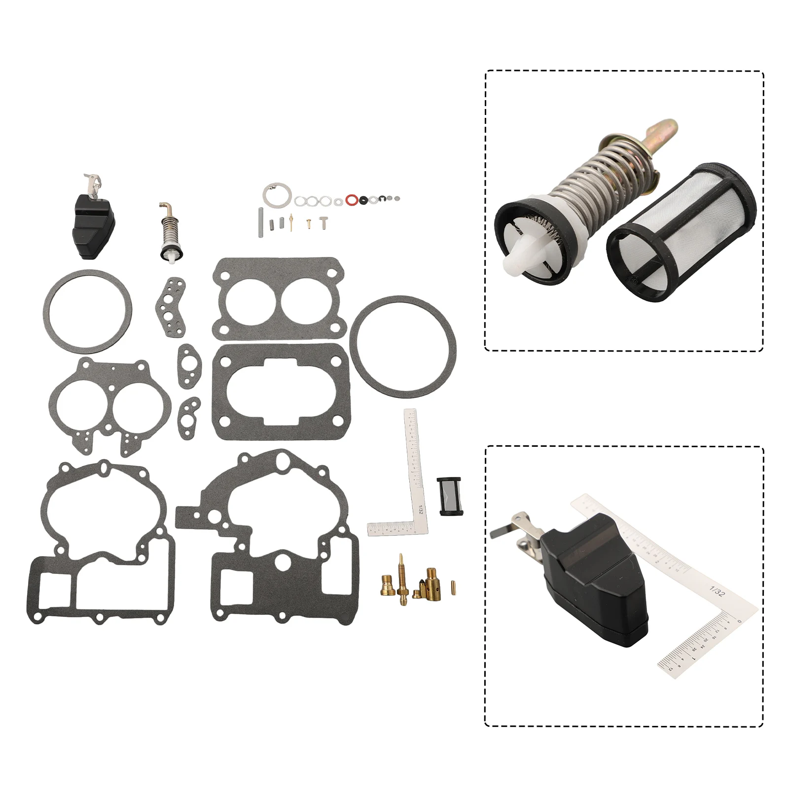 

Carburetor Repair Kit For Mercruiser 3.0L 4.3L 5.0L 5.7L 3302-804844002 High Quality Metal + Plastic Marine Carburetors